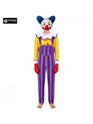 Costume Clown Pagliaccio Travestimento Halloween Cosplay Carnevale CLOWN05